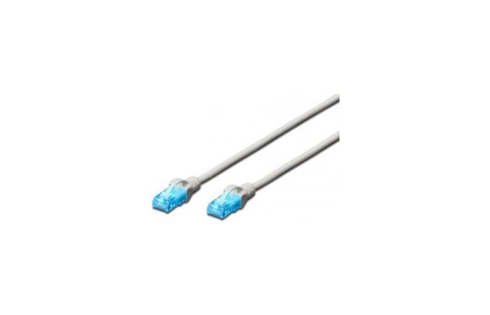 Patch cord RJ45/RJ45 U/UTP kat. 5e AWG 26/7 PVC szary (2m) | DK-1512-020 Assmann