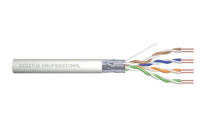 Kabel teleinformatyczny F/UTP kat.5e PVC drut szary /karton 305m/ KRĄŻEK | DK-1521-V-305 Assmann