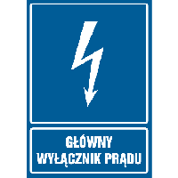 Tabliczka Wyłącznik główny 74x105 | WEG-0046532 Koma