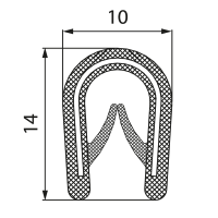 Osłona krawędziowa Edge profile 1,0-4,0mm coil RAL9005 czarny (100m) MCA001AB12 | MCA001AB12 Morek