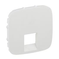 Plakietka gniazda pojedynczego RJ11 lub RJ45, biała, Valena Allure | 755415 Legrand