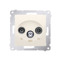 Gniazdo antenowe R-TV-SAT przelotowe (moduł) krem DASP.01/41 Simon 54 | DASP.01/41 Kontakt Simon