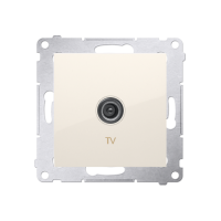 Gniazdo antenowe TV pojedyncze (moduł). Do instalacji indywidualnych, krem DAK1.01/41 Simon 54 | DAK1.01/41 Kontakt Simon