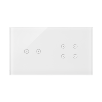 Panel dotykowy S54 Touch, 2 moduły, 2 pola dotykowe poziome + 4 pola dotykowe, biała perła | DSTR224/70 Kontakt Simon