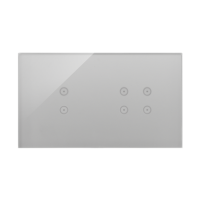 Panel dotykowy S54 Touch, 2 moduły, 2 pola dotykowe pionowe + 4 pola dotykowe, srebrna mgła | DSTR234/71 Kontakt Simon