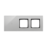 Panel dotykowy S54 Touch, 3 moduły, 1 pole dotykowe + 2 otwory na osprzęty S54, srebrna mgła | DSTR3100/71 Kontakt Simon