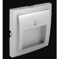 Element centralny do gniazda podwójnego USB 20st., aluminium, LOGUS 90 | 90673TAL Efapel