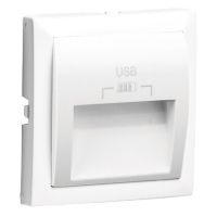 Element centralny do gniazda podwójnego USB 20st., lodowy, LOGUS 90 | 90673TGE Efapel