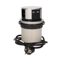 Gniazdo meblowe 10cm wysuwane z blatu z ładowarką USB i przewodem 1,5m, 3x2P+Z, 2xUSB | OR-AE-1342 Orno