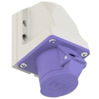 Gniazdo stałe 16A 2P+Z 24V 50/60Hz IP44 nikolowane styki fioletowe | 163V PCE