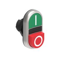 Przycisk sterowniczy, dwuklawiszowy, 1 wystający + 1 kryty, oba z samopowrotem, zielony/czerwony | LPCB7223 Lovato Electric