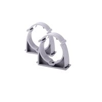 Uchwyt zamykany do rur UZ 25 palny, PP, szary (100szt) | 10224 TT Plast
