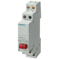 Łącznik przyciskowy, 2 NC 20A, 1 przycisk czerwony, LED 230V | 5TE4824 Siemens