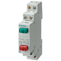 Łącznik przyciskowy, 1 NO+1 NC 20A, 2 przyciski czerwony zielony, LED 230V | 5TE4841 Siemens
