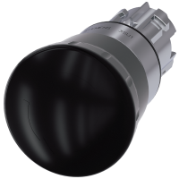 Przycisk grzybkowy, 22 mm, okrągły, metal, błyszczący, czarny, odryglowanie obrotowe, | 3SU1050-1HB10-0AA0 Siemens