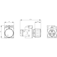 Potencjometr kompaktowy 22mm, okrągły, plastikowy, czarny, 10K Ohm, przyłącze śrubowe SIRIUS ACT | 3SU1200-2PS10-1AA0 Siemens