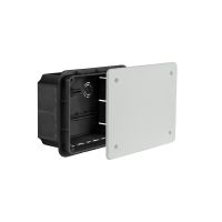 Puszka p/t Pp/t-4, 96x126x60,5, IP40  zaślepka tekturowa, biała pokrywa, czarny korpus | 11.4 Elektro-Plast Opatówek