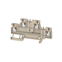 Złączka przelotowa 4x1,5mm² TS35, ciemnobeżowa, A2T 1.5, PUSH IN | 2469370000 Weidmuller