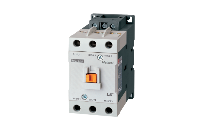 Stycznik mocy 50A, 3P, 22kW, 24V DC, 1NO 1NC, zaciski śrubowe, MC-50A | MC-50A 24VDC 1A1B Aniro