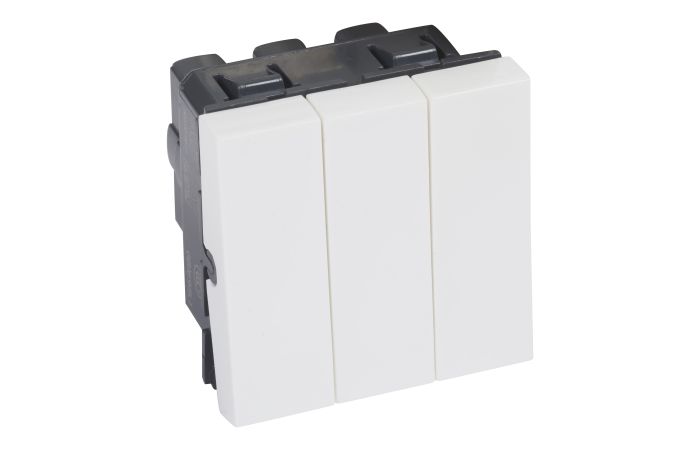 Łącznik schodowy podwójny + łącznik jednobiegunowy 20 AX 250 V~, 2 modułowy, Biały, Mosaic | 572044 Legrand