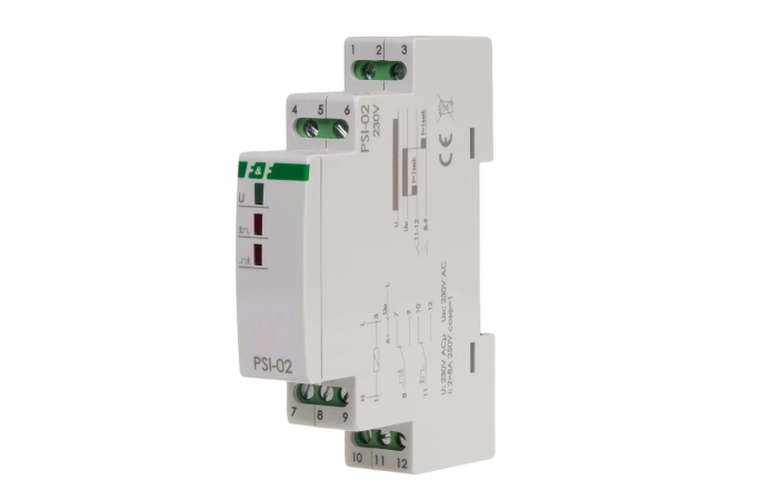 Przetwornik sygnału ciągły na impuls PSI-02-230V montaz na szynie DIN | PSI-02-230V F&F