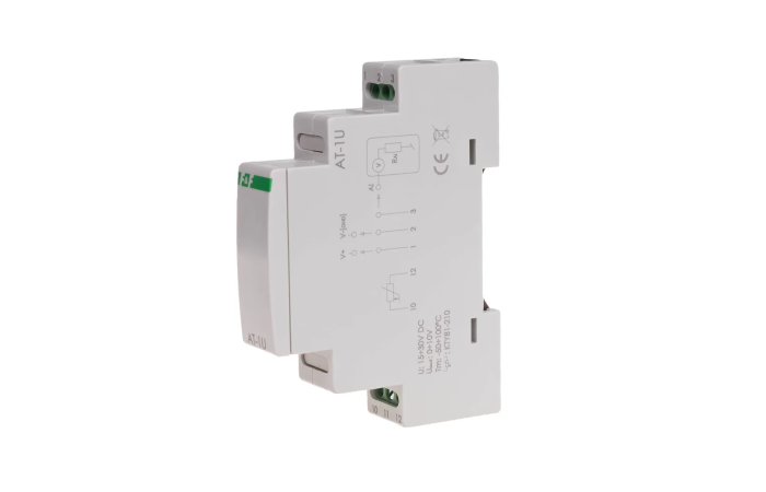 Przetwornik analogowy temperatury MAX-AT-1U napięciowy 0-10V 1 moduł | MAX-AT-1U F&F