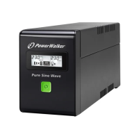 Zasilacz UPS POWERWALKER VI 600 SW LINE-INTERACTIVE 600VA 2X SCHUKO USB-B LCD PURE SINE WAVE | VI 600 SW PowerWalker