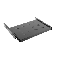 Wysuwana półka do szaf RACK 19" 600mm czarna LANBERG (1U/465x347mm udźwig do 60kg, montaż 4 punktowy | AK-1006-B Lanberg