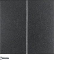 Przycisk 2-krotny do ściemniacza przyciskowego i sterownika załączającego Berker, antracyt, mat | 85142185 Hager