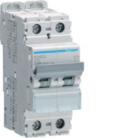 Wyłącznik nadprądowy 10kA 2P D 32A MCB | NDN232 Hager