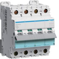 Wyłącznik nadprądowy 10kA 4P D 16A MCB | NDN416 Hager