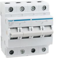 Modułowy przełącznik zasilania 1P+N I-0-II 63A 230VAC | SF263 Hager