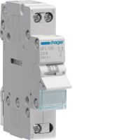 Modułowy przełącznik instalacyjny I-II punkt wspólny od dołu 1P 25A 230VAC | SFL125 Hager