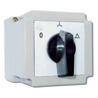 Łącznik krzywkowy* 4G16-90-PK, 16A, w obudowie, pokrętło czarne 1-biegunowy (0-1) | 63-840392-021 Apator