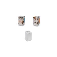 Miniaturowy przekaźnik przemysłowy 2 P; 10A; 24V AC; przycisk test. + mech. wskaźnik zadziałania | 55.32.8.024.0040 Finder