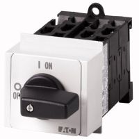 Łącznik krzywkowy 5P, 20A, 6.5 kW, 1-2, bez samopowrotu, pokrętło czarne, do zabudowy modułowej, T0-5-8369/IVS P/T | 064951 Eaton