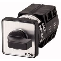 Łącznik krzywkowy 2P, 10A, 3kW, 1-2, bez samopowrotu, pokrętło czarne, natablicowy, TM-2-8221/E | 084369 Eaton