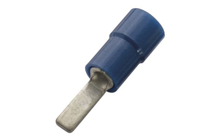 Końcówka igiełkowa płaska Cu izolowana niebieska 1,5-2,5mm (opak 100szt.) | 260732 Haupa