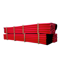 Rura sztywna karbowana dwuwarstwowa w odcinkach RODO 75/60 450N,HDPE, czerwona(6m/131szt) DVK | 10609 TT Plast