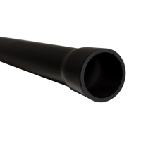 Rura przyłączeniowa sztywna UV z kielichem RPS-UV-M 50/5 750N, RHDPE, gładka, czarna (6m/220szt) BE | 10683 TT Plast