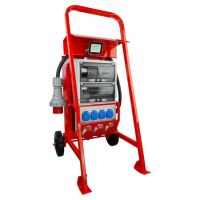 Rozdzielnica budowlana na stojaku SET-S/FI 2x13mod.32A 2x16A 4x230V z zabezp+kabel,wolnost.+naś.LED | DV-6184-F Doktorvolt