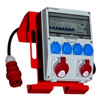 Rozdzielnica budowlana+stojak do zawiesz. SET-S/FI 12-mod. 32A 16A 4x230V z zabezp.+ kabel z wtyczką | DV-6191-F Doktorvolt