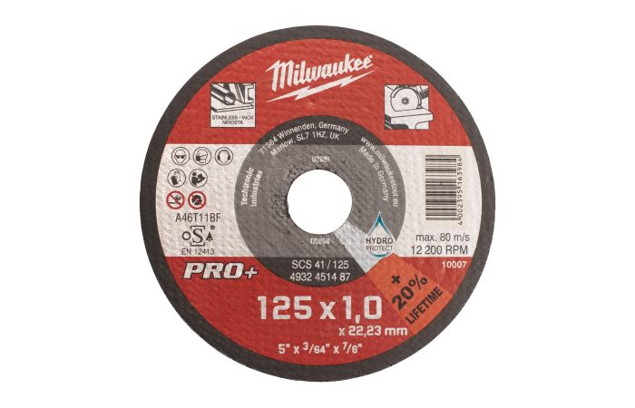 Tarcza do metalu płaska 125X1 PRO+ - 1szt | 4932451487 Milwaukee