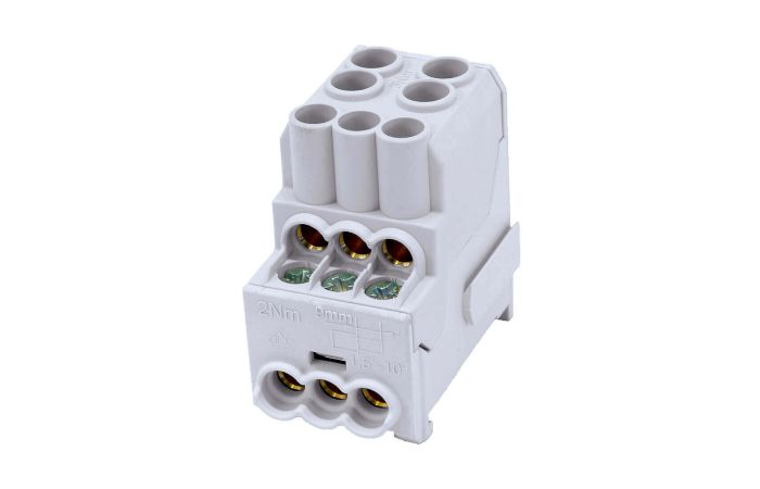 Blok rozdzielczy SDB 100 dystrybucyjny AL/CU 80010 SIMBLOCK szary | 81601002 Simet