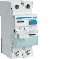 Wyłącznik różnicowoprądowy 1P+N 63A/30mA Typ A QuickConnect RCCB | CDS263D Hager