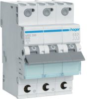 Wyłącznik nadprądowy 6kA 3P B 6A QuickConnect MCB | MBS306 Hager