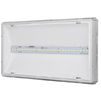 Oprawa awaryjna EXIT L IP65 ECO LED, 3W, 380lm, 1h, jednozadaniowa, biała | ETL/3W/E/1/SE/PT/WH Awex