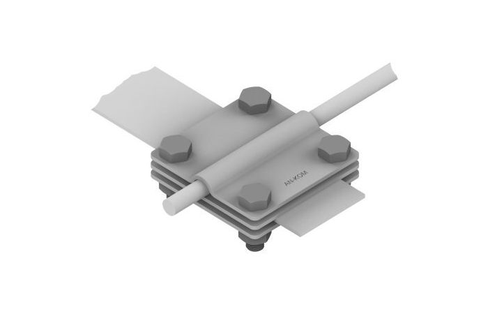 Złącze krzyżowe 3 płytki 4xM8 B do 30mm /OG/ | A191068 An-kom