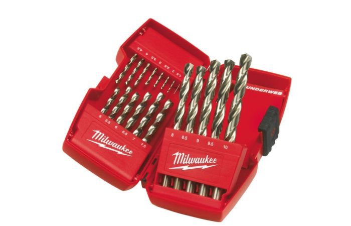 Wiertła do metalu HSS-G Thunderweb zestaw 19 sztuk / 1 - 10 mm / co 0,5 mm, kaseta | 4932352374 Milwaukee