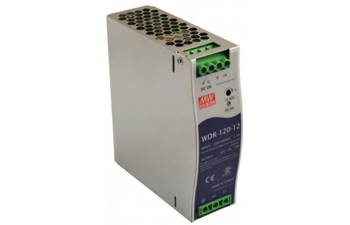 Zasilacz impulsowy DIN 120W 24V/5A Mean Well | WDR-120-24 Meanwell